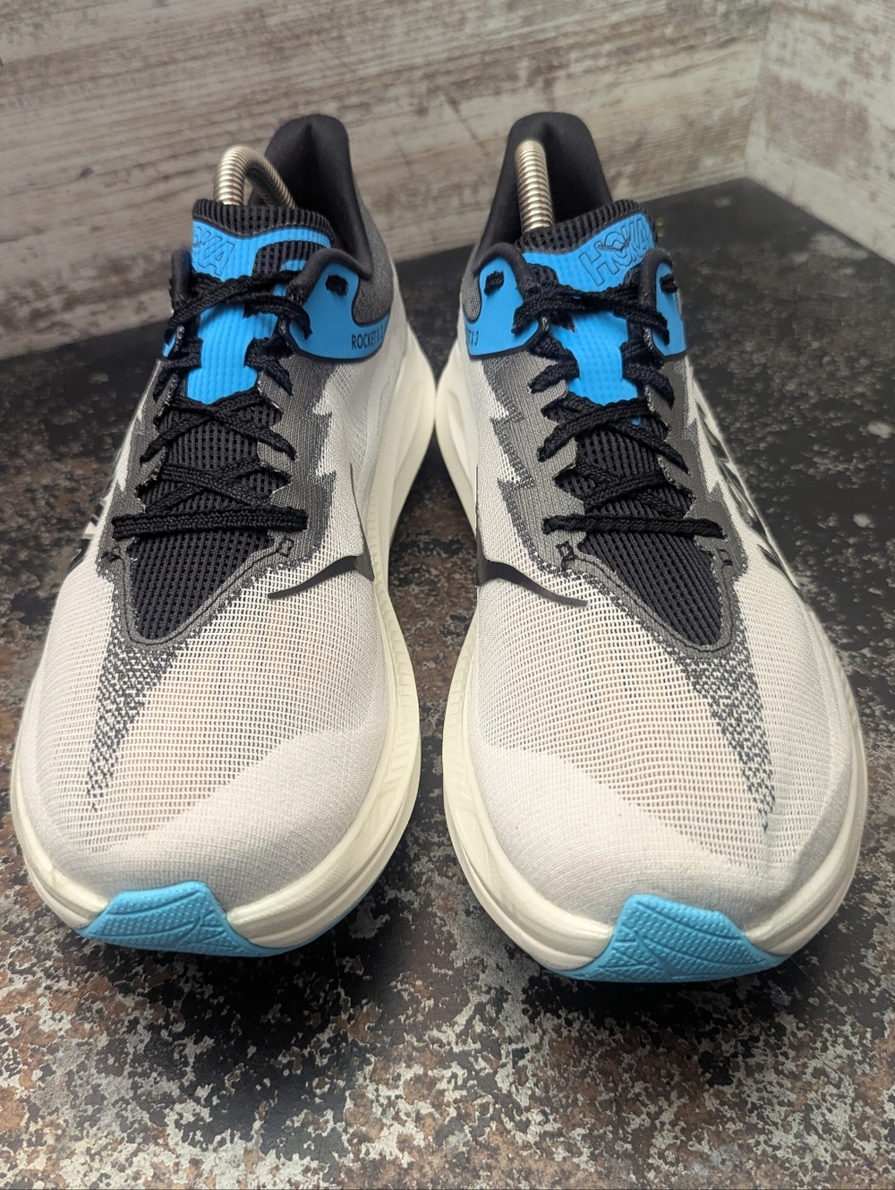 Mens Hoka One One Rocket 3 Running Shoes Sz 10 M Used Sneakers Trainers - Picture 3 of 9